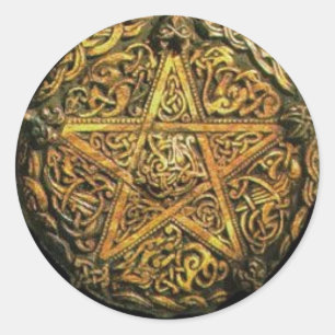 pentagram ronde sticker