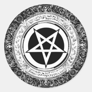 pentagram ronde sticker