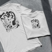 Pentagram schedel en slang t-shirt