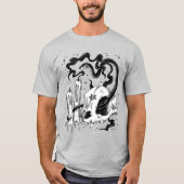 Pentagram schedel en slang t-shirt (Voorkant)