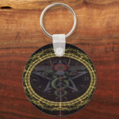 Pentagram Slangen Sleutelhanger (Voorkant)