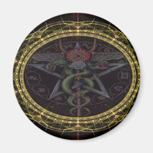 Pentagram Snakes Magneet