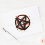 Pentagram Stickers, vel van 6 Ronde Sticker (Envelop)