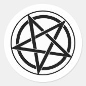 Pentagram Symbol Ronde Sticker (Voorkant)