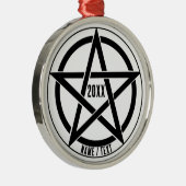 Pentagram Symbool Kerstmis Metalen Ornament (Rechts)