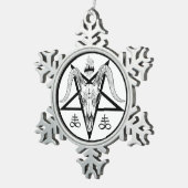 Pentagram Tin Sneeuwvlok Ornament (Rechts)