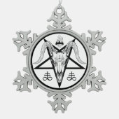 Pentagram Tin Sneeuwvlok Ornament (Voorkant)