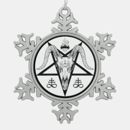 Pentagram Tin Sneeuwvlok Ornament