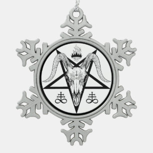 Pentagram Tin Sneeuwvlok Ornament