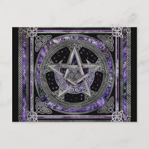 Pentagram Triskelion Amethyst Moon Briefkaart