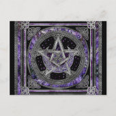 Pentagram Triskelion Amethyst Moon Briefkaart (Voorkant)