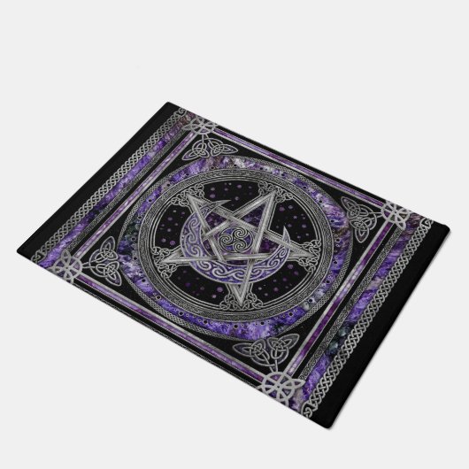 Pentagram Triskelion Amethyst Moon Deurmat (Schuin)