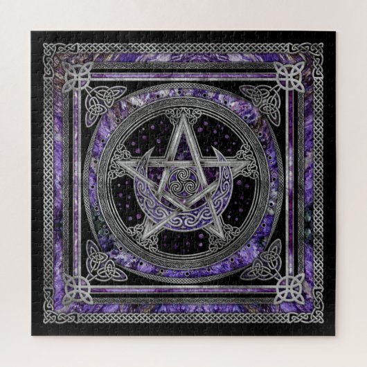 Pentagram Triskelion Amethyst Moon Legpuzzel (Verticaal)