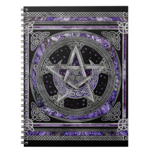 Pentagram Triskelion Amethyst Moon Notitieboek