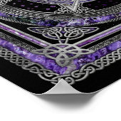 Pentagram Triskelion Amethyst Moon Poster (Hoek)