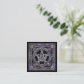 Pentagram Triskelion Amethyst Moon  Vierkante Visitekaartje (Staand voorkant)