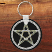 Pentagram Unisex Wicca Witch Magic Sleutelhanger (Voorkant)