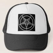 Pentagram van Baphomet Trucker Pet (Voorkant)