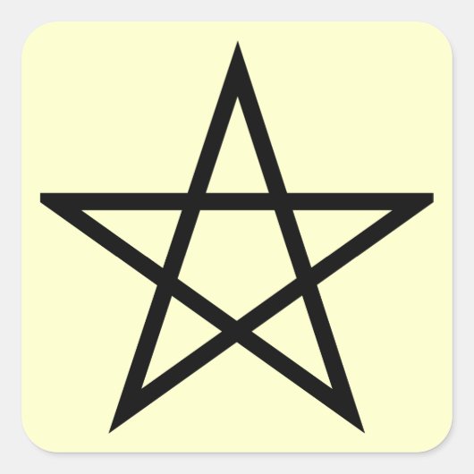 pentagram vierkante sticker (Voorkant)