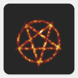 pentagram vierkante sticker