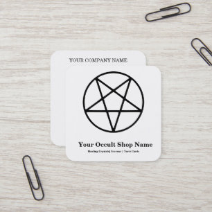 Pentagram vierkante visitekaartje