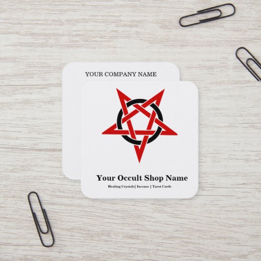 Pentagram  vierkante visitekaartje (Voorkant / Achterkant in situ)