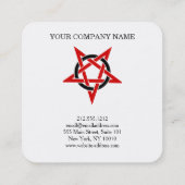 Pentagram  vierkante visitekaartje (Achterkant)