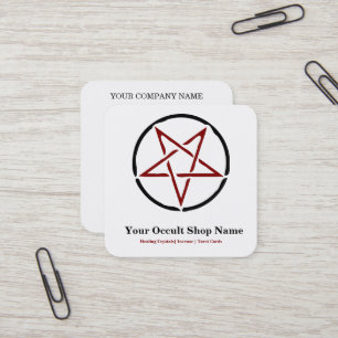 Pentagram vierkante visitekaartje