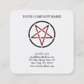 Pentagram  vierkante visitekaartje (Achterkant)