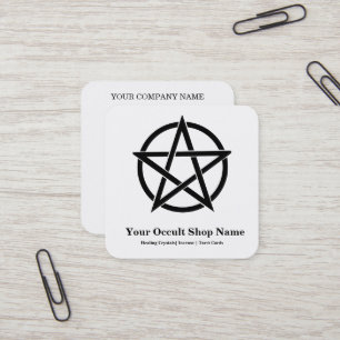 Pentagram vierkante visitekaartje