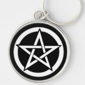 Pentagram Wiccan Samhain Halloween Sleutelhanger (Voorkant)