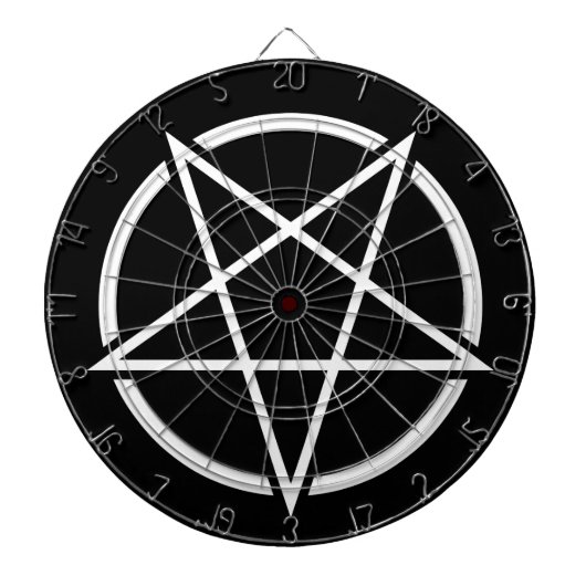 Pentagram (wit) nr. 1 dartbord (Voorkant)