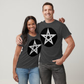 Pentagram (wit op zwart) t-shirt (Unisex)