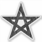 Pentagram (zwart ) sticker (Voorkant)