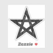 Pentagram (zwart ) sticker (Vel)