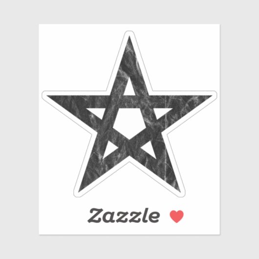 Pentagram (zwart ) sticker (Vel)