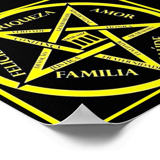 Pentagrama Invertido Papel Poster Especial (Fosco) (Hoek)