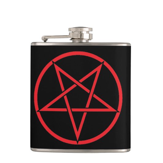 Pentagramkolf Heupfles (Voorkant)