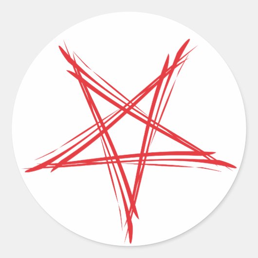 Pentagramm pentacle ronde sticker (Voorkant)