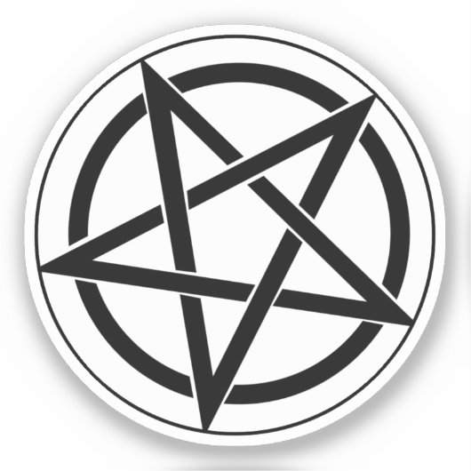Pentagramsymbool Sticker (Voorkant)