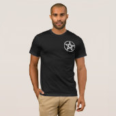 Pentakel groot op zwart t-shirt (Voorkant volledig)
