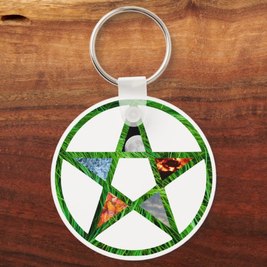 Pentakel met elementen sleutelhanger (Voorkant)
