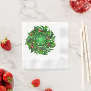 Pentakel met Holly Wreath Servet
