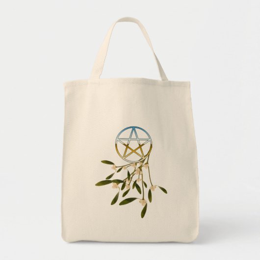 Pentakel met maretak tote bag (Voorkant)
