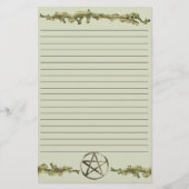 Pentakel op hout, gelaagd briefpapier (Voorkant)