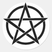 Pentakel ronde Sticker (Voorkant)