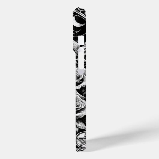 Pentakel Skelet Skull & Rozen Tarot Art Case-Mate iPhone Case (Achterkant / Links)