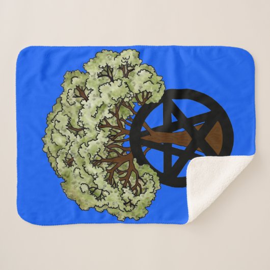 Pentakelboom Sherpa Deken (Voorkant (horizontaal))