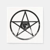 Pentakeljuweel | Eenvoudig Pentagram Pewter Edelst Servet (Voorkant)