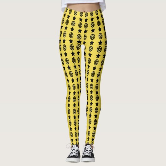 Pentakels en sterren leggings (Voorkant)